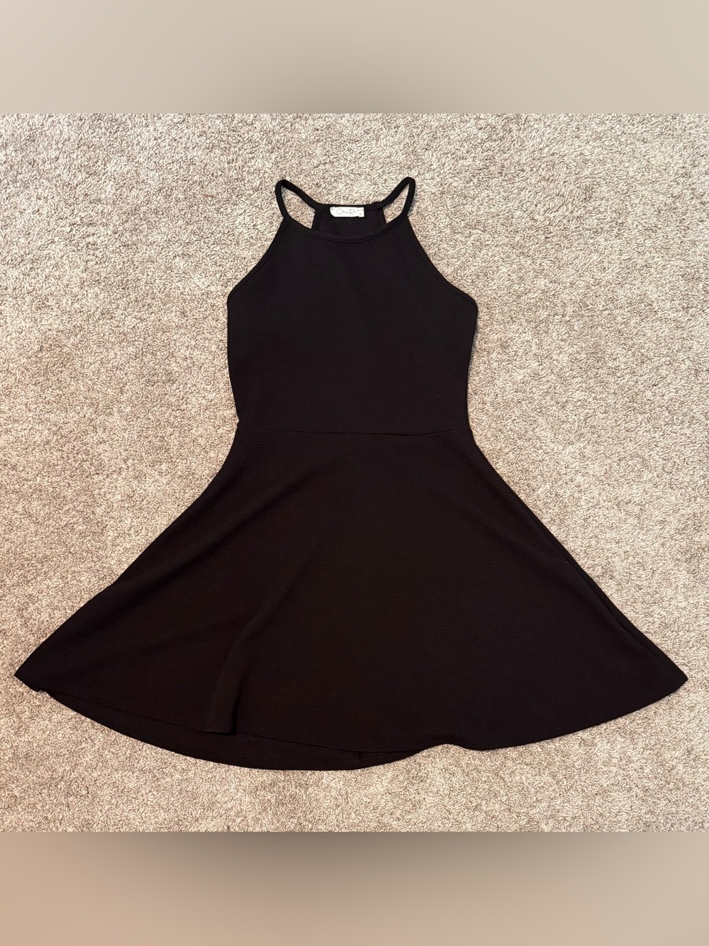 Olivia Rae Black Halter Short Dress